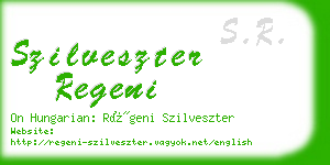 szilveszter regeni business card